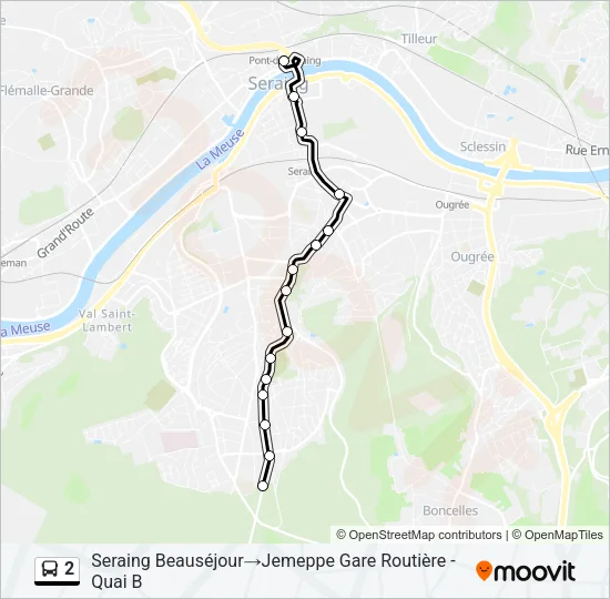 2 Bus Line Map
