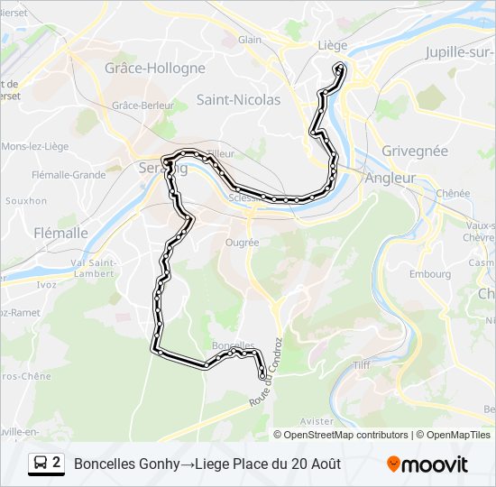 2 bus Line Map