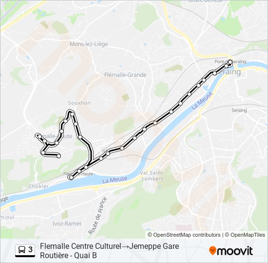 3 bus Line Map