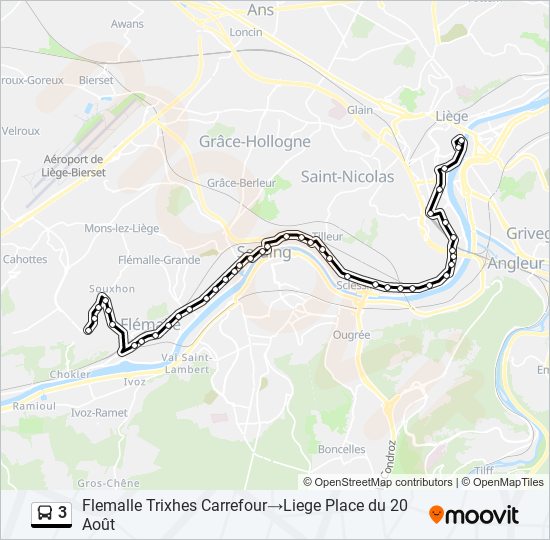 3 bus Line Map