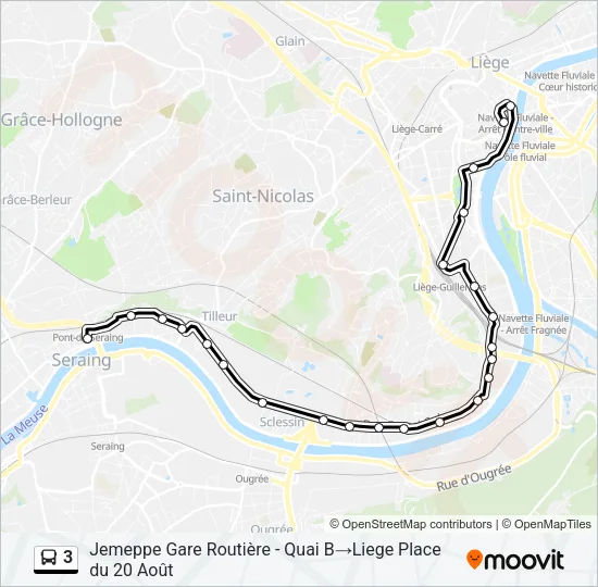 3 Bus Line Map