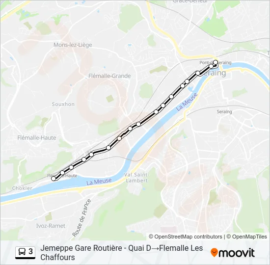 3 Bus Line Map