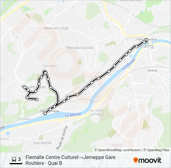 3 Bus Line Map