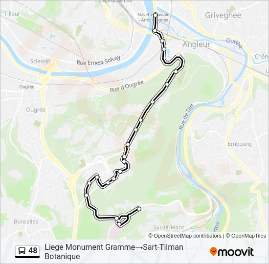 48 Bus Line Map