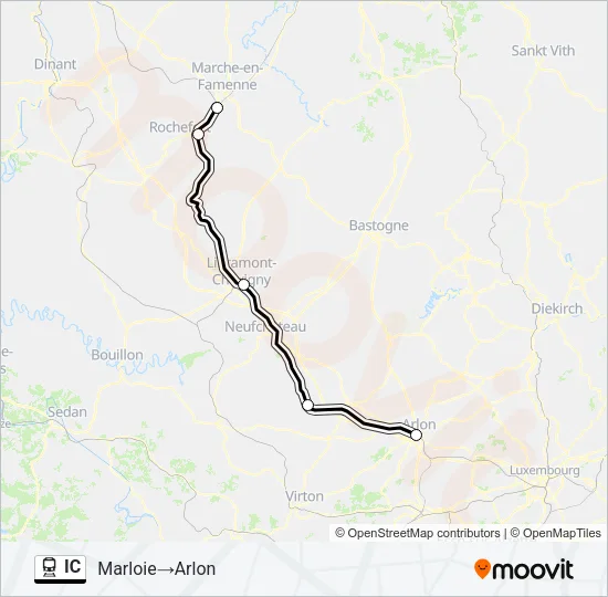 IC Train Line Map