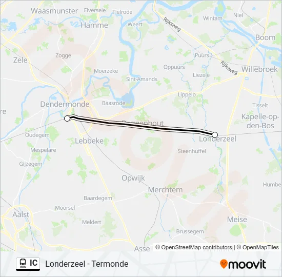 IC Train Line Map