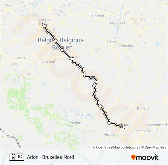 IC Train Line Map
