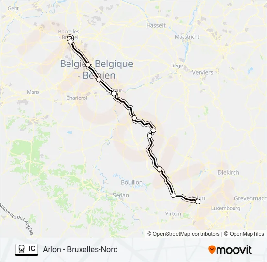 IC Train Line Map