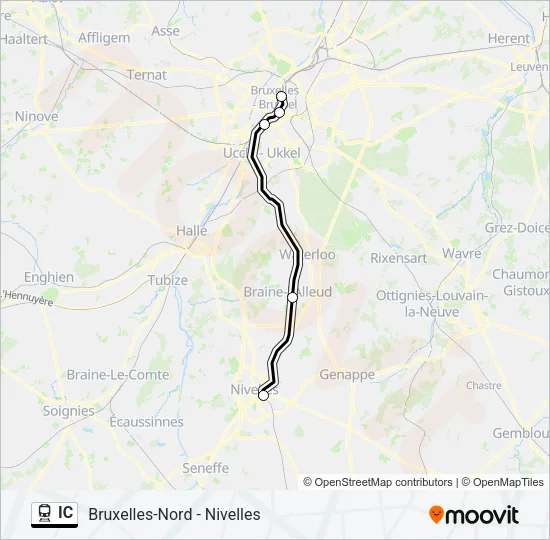 IC Train Line Map
