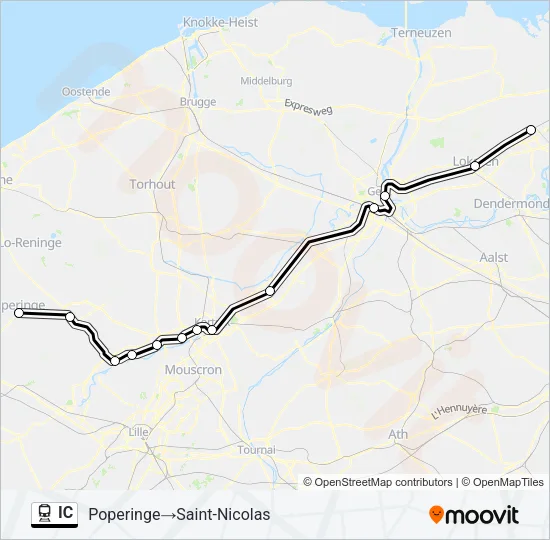 IC Train Line Map