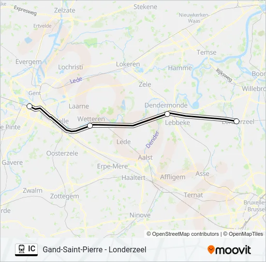 IC Train Line Map