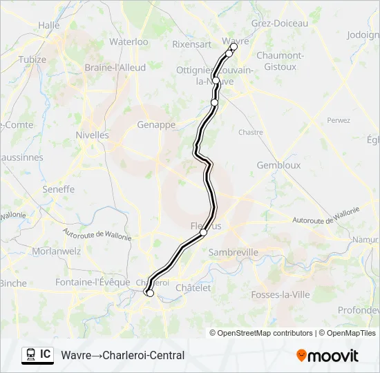 IC Train Line Map
