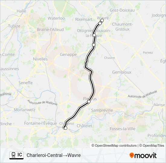 IC Train Line Map