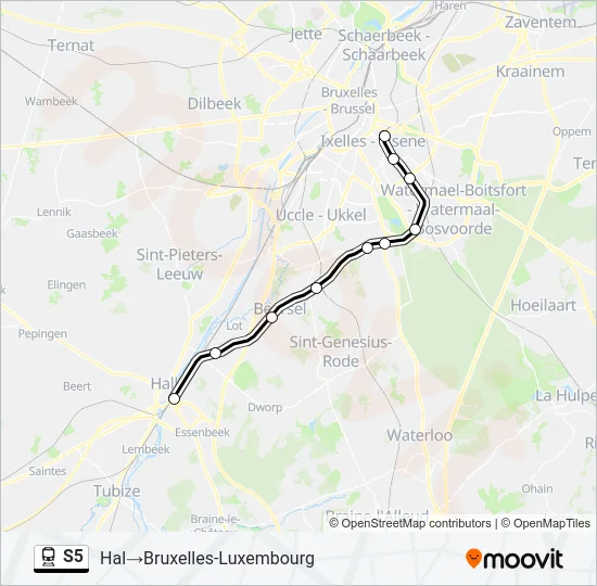 S5 Train Line Map