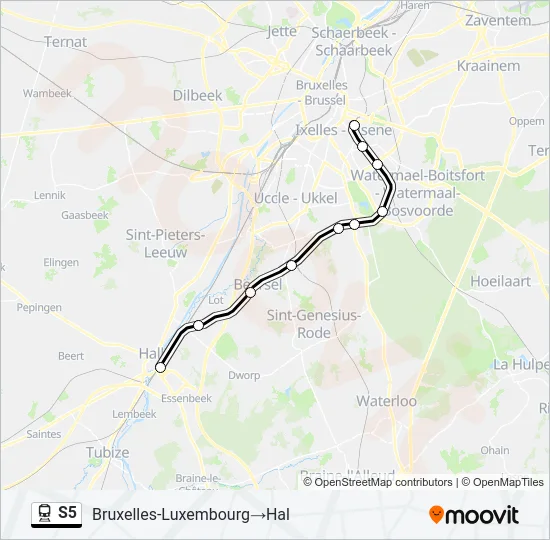 S5 Train Line Map