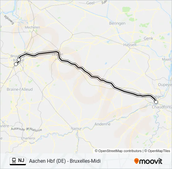 NJ Train Line Map