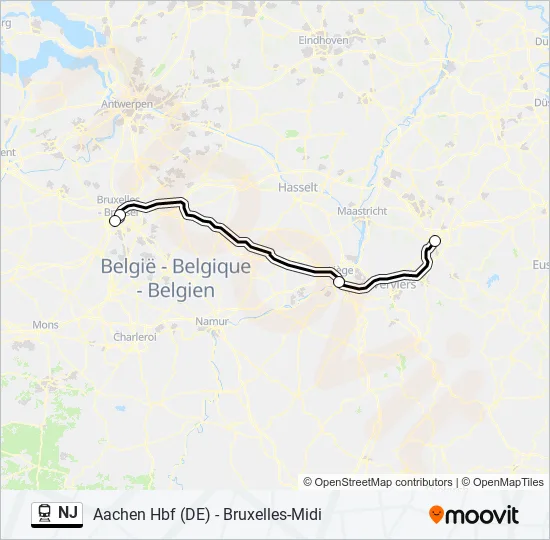 NJ Train Line Map