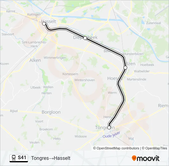 S41 Train Line Map