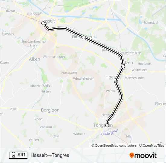 S41 Train Line Map