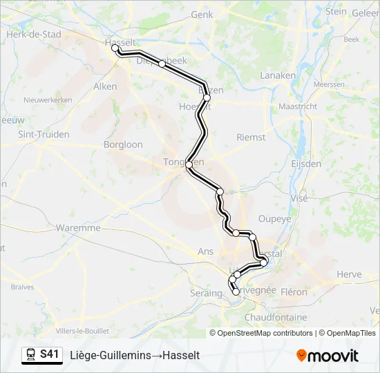 S41 Train Line Map