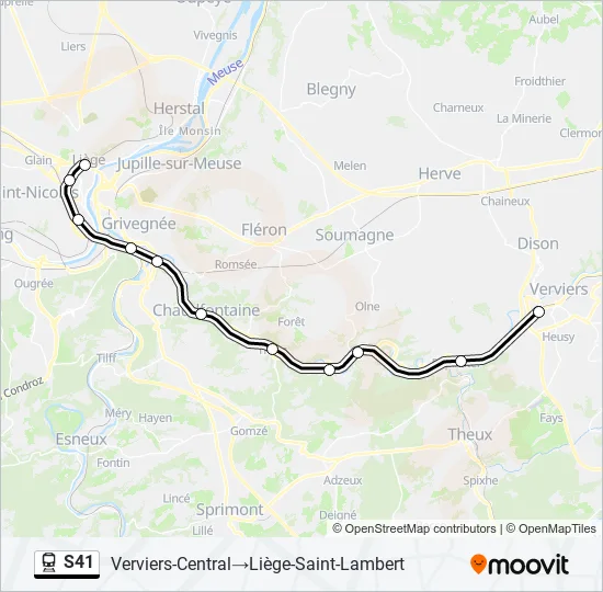 S41 Train Line Map