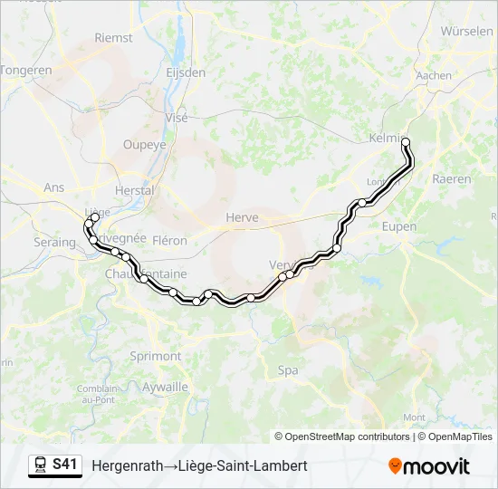 S41 Train Line Map