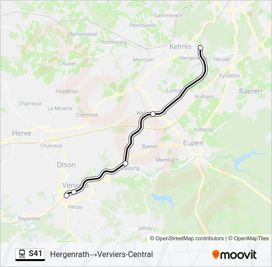S41 Train Line Map
