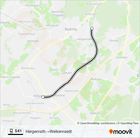 S41 Train Line Map