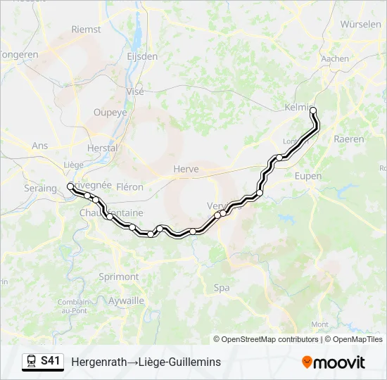 S41 Train Line Map
