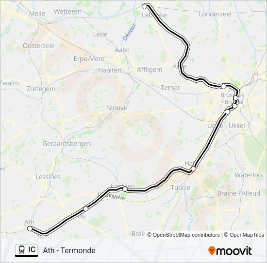 IC Train Line Map