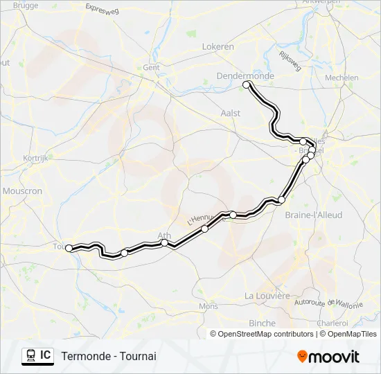 IC Train Line Map