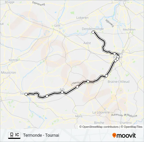 IC Trein Line Map