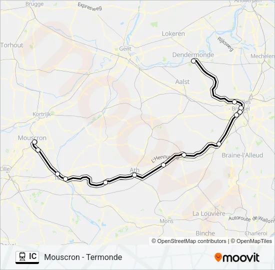 IC Train Line Map
