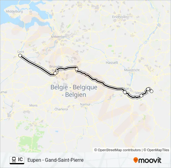 IC Train Line Map