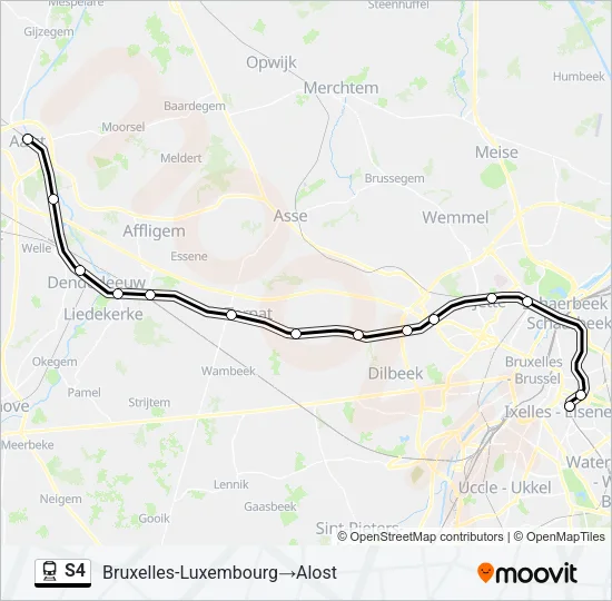 S4 Train Line Map