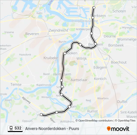 S32 Train Line Map