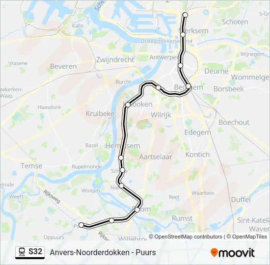 S32 Train Line Map