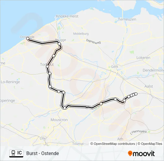 IC Train Line Map