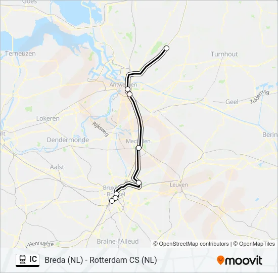 IC Train Line Map
