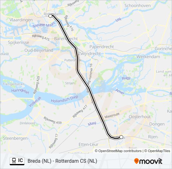 IC train Line Map