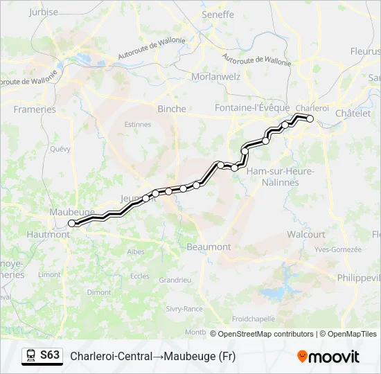 S63 Train Line Map