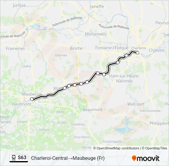 S63 Train Line Map