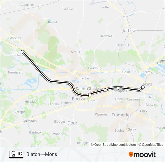 IC Train Line Map