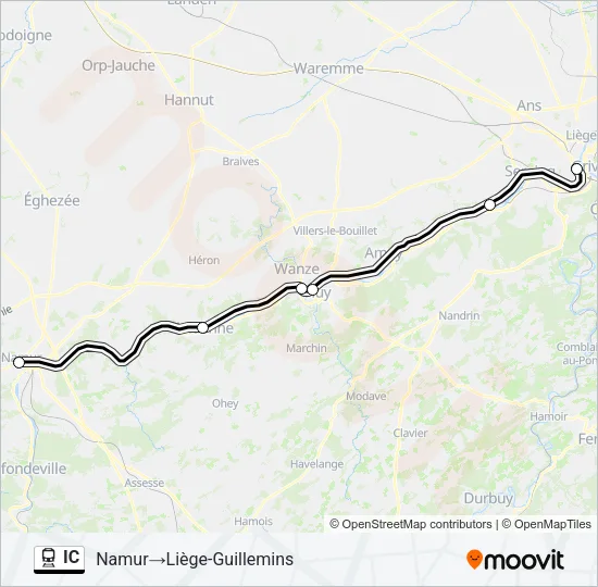 IC Train Line Map