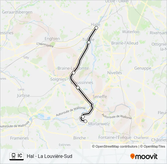 IC Train Line Map