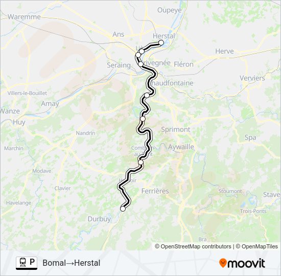P Train Line Map
