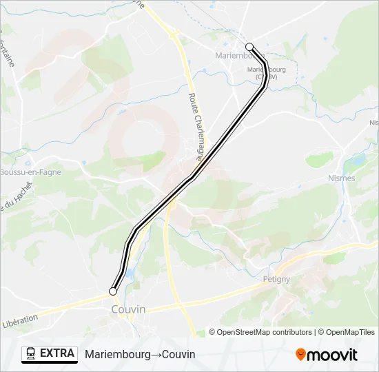 EXTRA Trein Line Map