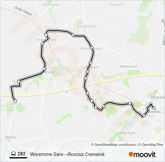 282 Bus Line Map