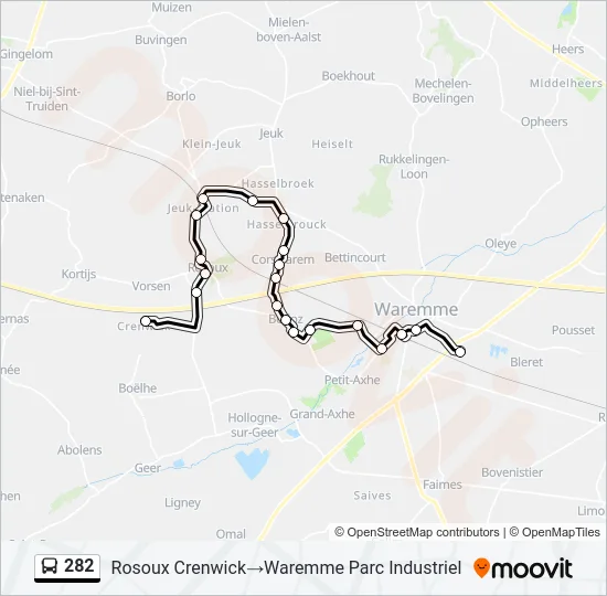 282 Bus Line Map