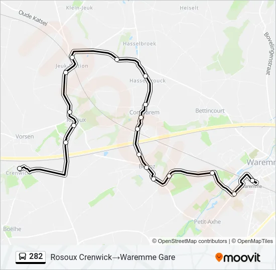 282 Bus Line Map